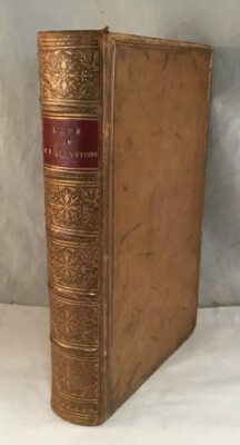 ANTIQUE FINE LEATHER BOOK THE LIFE OF WILLIAM EWART GLADSTONE BY GEORGE SMITH -image