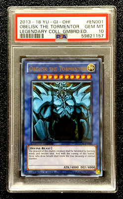 PSA 10 2013-18 OBELISK THE TORMENTOR LEGENDARY LC01-EN001 GAMEBOARD G4482-image