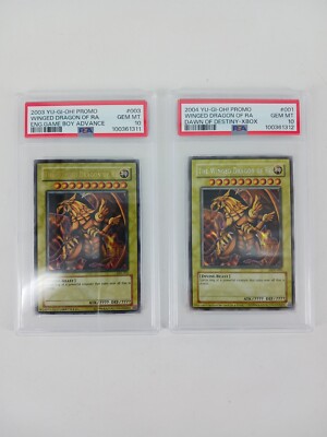 2 YuGiOh Promo Winged Dragon of Ra Secret Rare Gameboy Xbox Promo PSA 10 READ-image