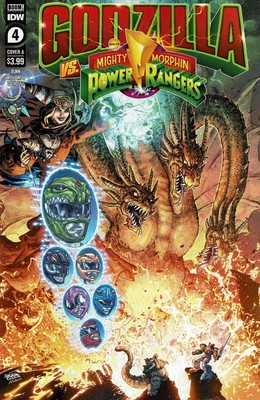 Godzilla Vs. The Mighty Morphin Power Rangers #4A VF/NM; IDW | we combine shippi-image