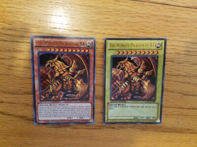 2 Yugioh! Winged Dragon of Ra Ultra Rare Holo Foils NM LC01-EN003 LDK2-ENS03-image