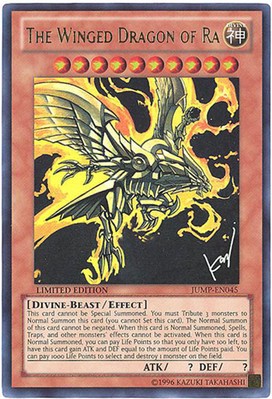 Yu-Gi-Oh Card - JUMP-EN045 - THE WINGED DRAGON OF RA (ultra rare holo) - NM-image