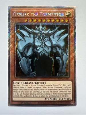 Yugioh TCG Obelisk The Tormentor RA04-EN116 Platinum Secret Rare Near Mint NM-image