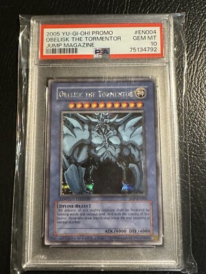 2005 Shonen Jump OBELISK THE TORMENTOR Magazine Promo JMP-EN004 Secret PSA 10-image