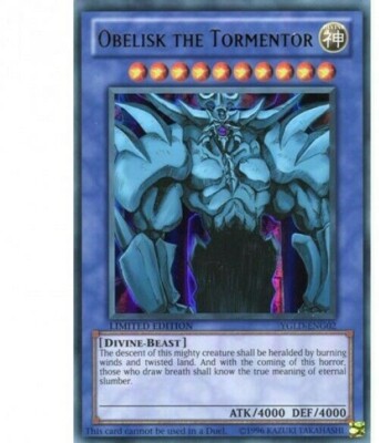 Yu-Gi-Oh! - Obelisk the Tormentor (YGLD-ENG02) - Mint Condition-image