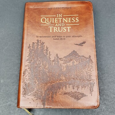 In Quietness and Trust Zippered Faux Leather Daily Devotional 366 Devotions-image