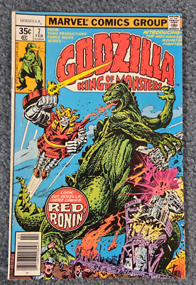 Godzilla #7 NEWSSTAND King of the Monsters 1st App. Red Ronin Marvel 1978 FN/VF-image