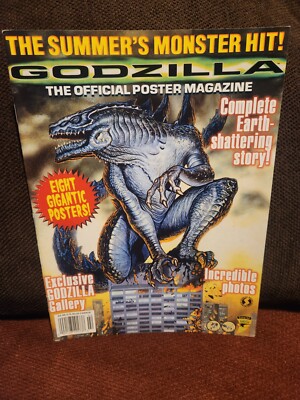 GODZILLA POSTER MAGAZINE #1 .Near Mint. 1998.-image