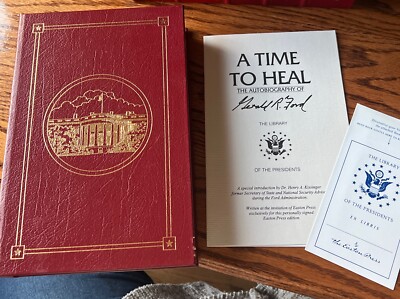 SIGNED A Time To Heal Gerald R Ford Easton Press 1987 Library of the Presidents-image
