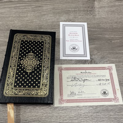 NEIL DEGRASSE TYSON SIGNED - DEATH BY BLACK HOLE - EASTON PRESS LEATHER-image