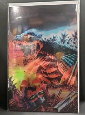 Godzilla vs Mighty Morphin Power Rangers #1 Foil Poncho Variant Stashhhloot -image