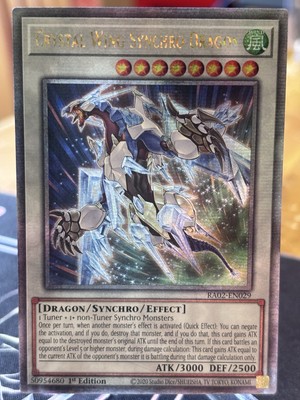 Crystal Wing Synchro Dragon RA02-EN029 Quarter Century Secret Rare Yugioh NM-image