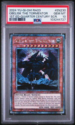 2024 YU-GI-OH! RA03-QUARTER CENTURY BONANZA #EN230 OBELISK THE TORMENTOR PSA 10-image