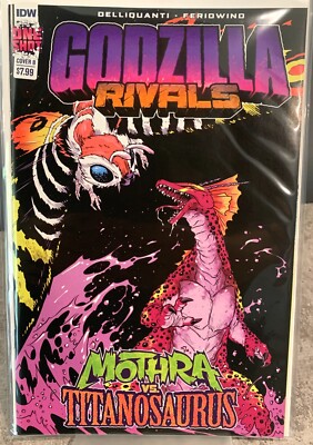 Godzilla Rivals: Mothra vs. Titanosaurus #1 (IDW Publishing, 2023) Variant Cover-image