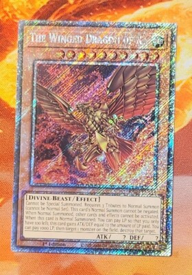 Yu Gi Oh 1st Edition RA03-EN137 Winged Dragon of Ra Platinum Secret Rare NM+-image