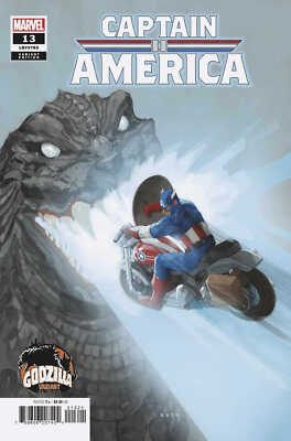 Captain America #13 Phil Noto Godzilla Variant Comic Book First Print-image
