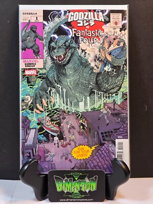 GODZILLA VS. FANTASTIC FOUR #1 MARVEL 2025 NM 1ST PRINT BRADSHAW MONSTER HOMAGE-image