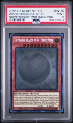 2022 Yu-Gi-Oh! 1st Edition Winged Dragon of RA Sphere GFP2-EN180 PSA 9-image