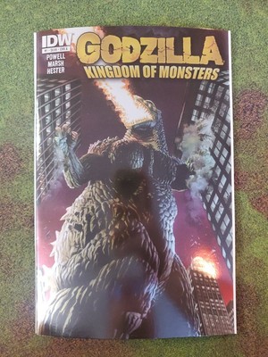Godzilla Kingdom of Monsters 1 Idw Comic Foil 70th Anniversary Var-image