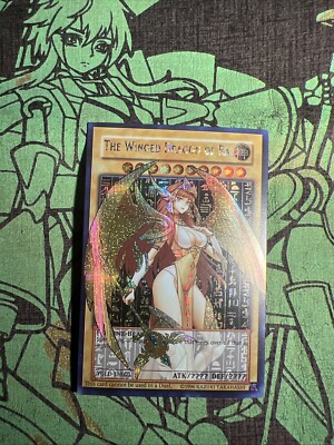 Winged Dragon Of Ra Girl Egyptian God Cards ACG Waifu Card Holo Anime Yugioh Hot-image