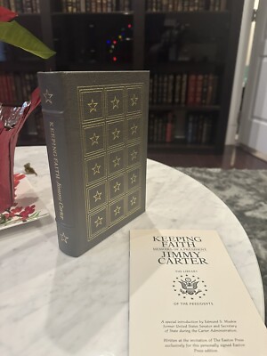 Easton Press Keeping Faith by Jimmy Carter Signed! Full Leather-image