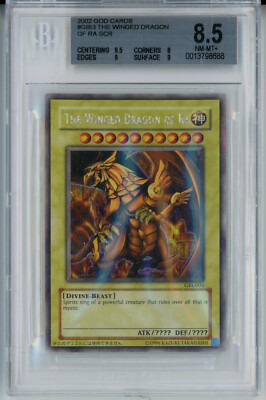 YUGIOH GBI-003 THE WINGED DRAGON OF RA SECRET RARE BGS 8.5 NM-MT #0013798688-image