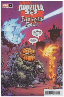 GODZILLA VS FANTASTIC FOUR #1 MARVEL COMICS 2025 SKOTTIE YOUNG VARIANT NM-image