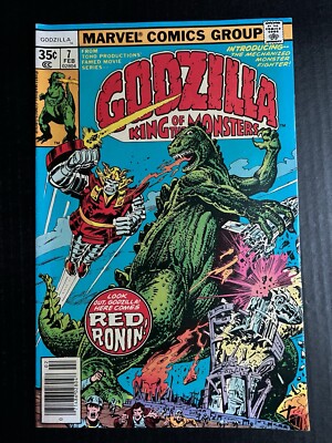 GODZILLA KING OF MONSTERS #7 February 1978 1st Appearance Red Ronin Newsstand-image