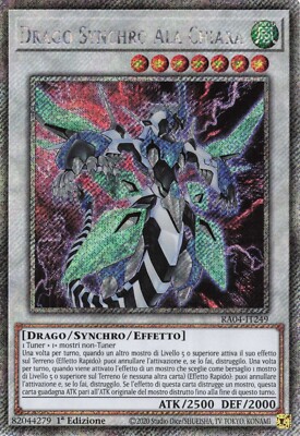 Yu Gi Oh Ita 1Ed Rare Secret Platinum Ra04-It249 Clear Wing Synchro Dragon-image