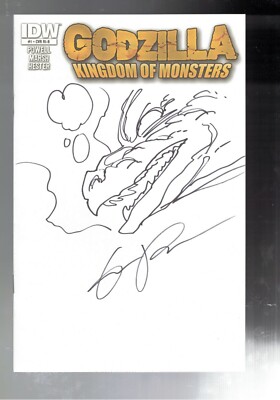 Godzilla Kingdom of Monsters #1 9.0 VF/NM Powell Sketch Cover H-image