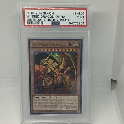 2010 Yugioh Legendary Collection EN003 The Winged Dragon Of RA PSA 9 Mint-image