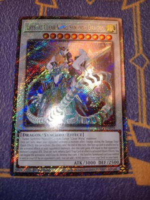 1x Crystal Clear Wing Synchro Dragon 1st Edition Platinum RA04-EN059 Near Mint -image