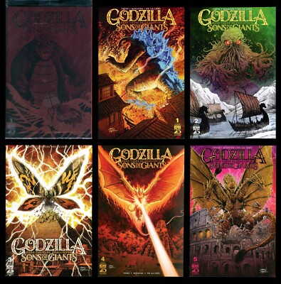 Godzilla Here There Be Dragons II Sons of Giants Comic Set 1B-2B-3B-4B-5B + SDCC-image