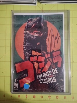 Godzilla Here There Be Dragons #1 Dan Panosian SIGNED COA SDCC 2024  RE Variant-image