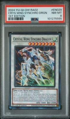 2024 YuGiOh! RA02 Crystal Wing Synchro Dragon 1st Ed. #EN029 PSA 8 NM-MT-image