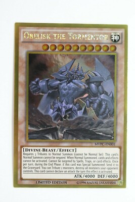 Yugioh Obelisk the Tormenter Limited Edition MVPC-EN001 Gold Rare LP-image