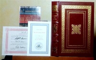 Against All Odds by Scott Brown, Easton Press, Signed COA & Easton Press Note-image