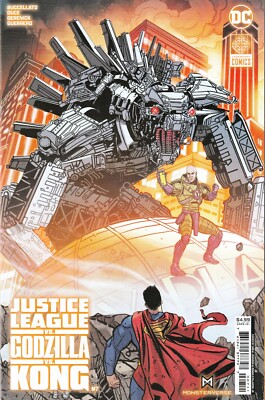 JUSTICE LEAGUE VS GODZILLA VS KONG #7 (2023) DREW JOHNSON COVER ~ UNREAD NM-image