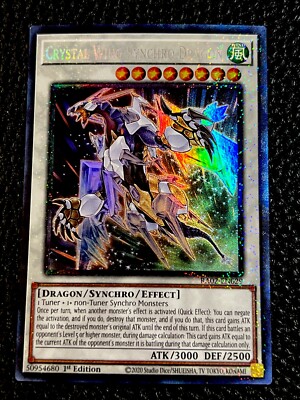 Crystal Wing Synchro Dragon RA02-EN029 Yugioh 1st Ed. Prismatic Collector’s Rare-image