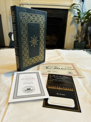 EASTON PRESS/SIGNED/1st ED -No Retreat, No Surrender 2007 Tom DeLay Leather MINT-image