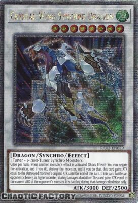 YUGIOH Quarter Century Secret Rare RA02-EN029 Crystal Wing Synchro Dragon 1st Ed-image