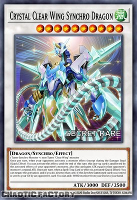 YUGIOH RA04-EN059 Crystal Clear Wing Synchro Dragon Secret Rare 1st Edition NM-image