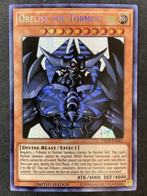 Yu-Gi-Oh #TN19-EN007 Obelisk the Tormentor Limited Ed Prismatic Secret Rare LP-image