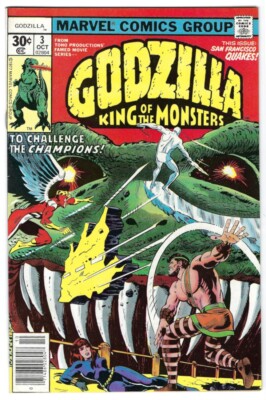 1977 NM Marvel Comics Godzilla King of the Monsters #3: Champions Appearance-image