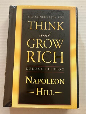 THINK AND GROW RICH by Napoleon Hill Vegan Leather Bound Deluxe Edition *Sealed*-image