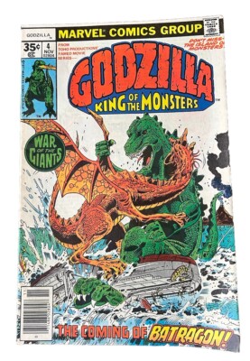 Vintage 1977 # 4 Godzilla King of the Monsters Marvel comics ~ BL-image