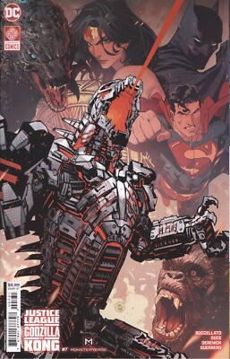JUSTICE LEAGUE VS GODZILLA VS KONG #7 COVER C DAN MORA CARD STOCK VARIANT VF/NM-image