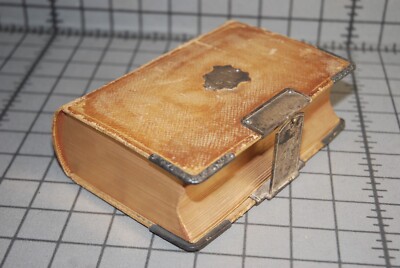Twenty Four Books of the Holy Scriptures 1894 Sterling Clasp Mountings Gilt NICE-image