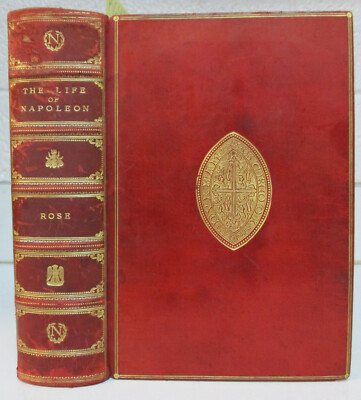1924 Antique; Life of Napoleon by John Holland Rose; Leather Fine Binding-image