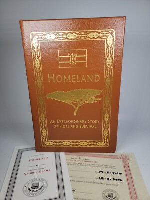 SIGNED ~ HOMELAND by George Hussein Obama ~ EASTON PRESS #808/950 1ST EDITION-image